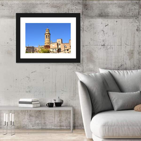 Sant Pere Church Of Calaf Canvas Wall Art-5 Horizontal-Gallery Wrap-22" x 12"-Tiaracle