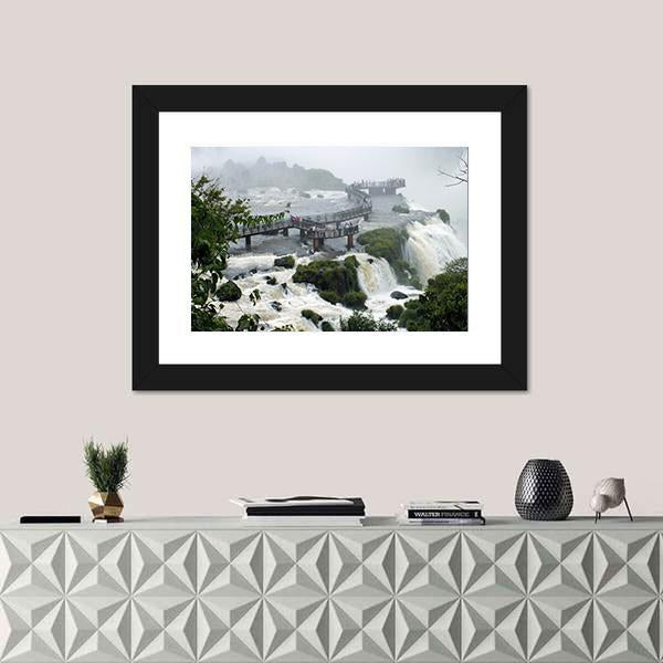 Santa Maria Falls In Brazil Canvas Wall Art-1 Piece-Framed Print-20" x 16"-Tiaracle