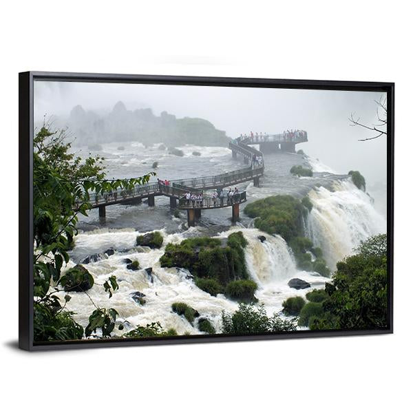 Santa Maria Falls In Brazil Canvas Wall Art-3 Horizontal-Gallery Wrap-25" x 16"-Tiaracle
