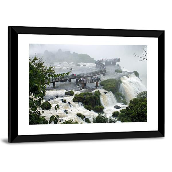 Santa Maria Falls In Brazil Canvas Wall Art-3 Horizontal-Gallery Wrap-25" x 16"-Tiaracle