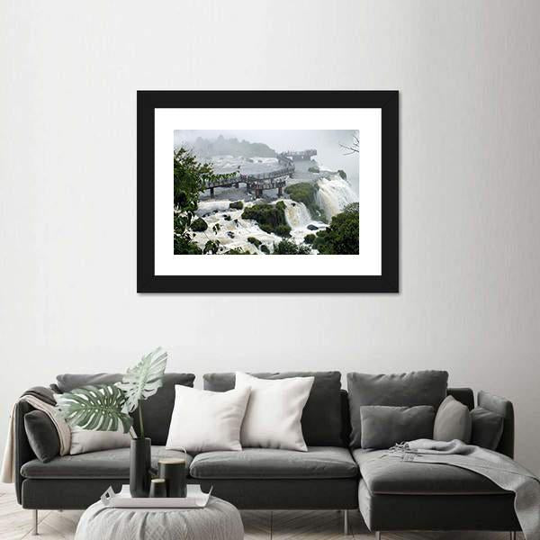 Santa Maria Falls In Brazil Canvas Wall Art-3 Horizontal-Gallery Wrap-25" x 16"-Tiaracle