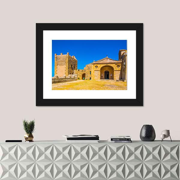 Santuari Del Puig De Maria At Mallorca Canvas Wall Art-1 Piece-Framed Print-20" x 16"-Tiaracle