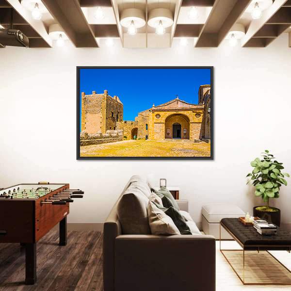 Santuari Del Puig De Maria At Mallorca Canvas Wall Art-3 Horizontal-Gallery Wrap-25" x 16"-Tiaracle