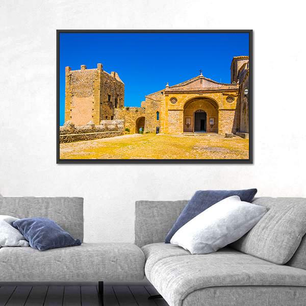 Santuari Del Puig De Maria At Mallorca Canvas Wall Art-3 Horizontal-Gallery Wrap-25" x 16"-Tiaracle