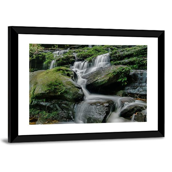 Sarai Berunyau Waterfall Canvas Wall Art-3 Horizontal-Gallery Wrap-25" x 16"-Tiaracle