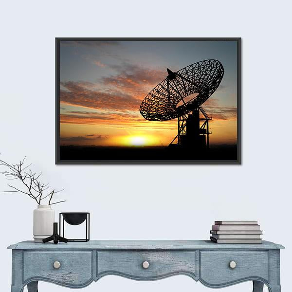 Satellite Dishes Canvas Wall Art-1 Piece-Floating Frame-24" x 16"-Tiaracle