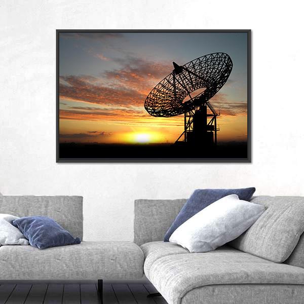 Satellite Dishes Canvas Wall Art-5 Horizontal-Gallery Wrap-22" x 12"-Tiaracle