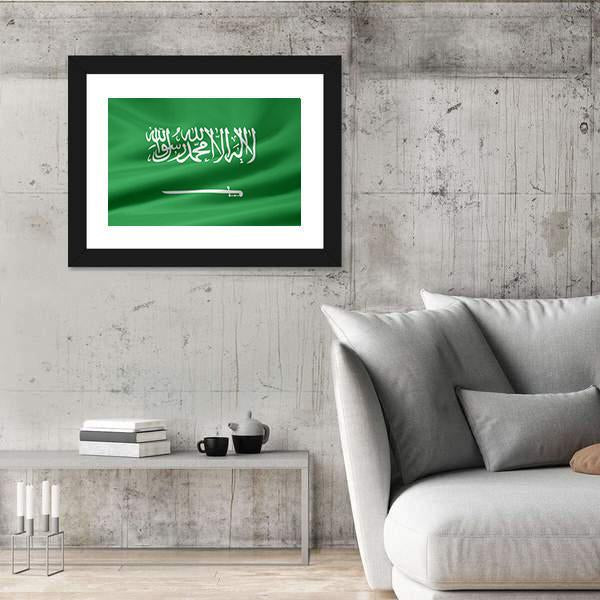 Saudi Arabia Flag Canvas Wall Art-5 Horizontal-Gallery Wrap-22" x 12"-Tiaracle