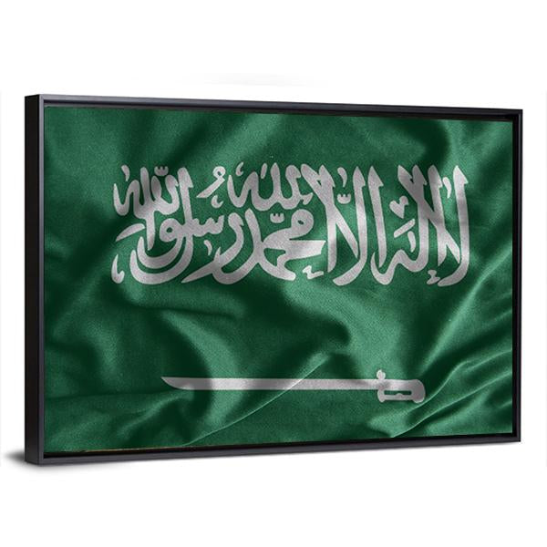 Saudi Arabia Flag Canvas Wall Art-5 Horizontal-Gallery Wrap-22" x 12"-Tiaracle