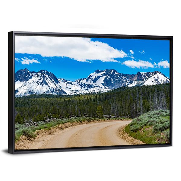 Sawtooth Scenic Byway In Idaho Canvas Wall Art-3 Horizontal-Gallery Wrap-25" x 16"-Tiaracle