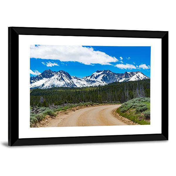 Sawtooth Scenic Byway In Idaho Canvas Wall Art-3 Horizontal-Gallery Wrap-25" x 16"-Tiaracle