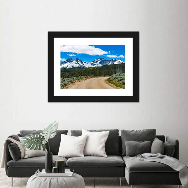 Sawtooth Scenic Byway In Idaho Canvas Wall Art-3 Horizontal-Gallery Wrap-25" x 16"-Tiaracle