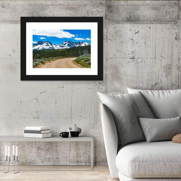 Sawtooth Scenic Byway In Idaho Canvas Wall Art-3 Horizontal-Gallery Wrap-25" x 16"-Tiaracle