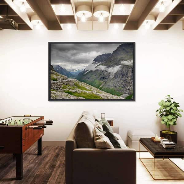 Scandinavia Mountain Landscapes Canvas Wall Art-3 Horizontal-Gallery Wrap-25" x 16"-Tiaracle