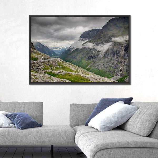 Scandinavia Mountain Landscapes Canvas Wall Art-3 Horizontal-Gallery Wrap-25" x 16"-Tiaracle