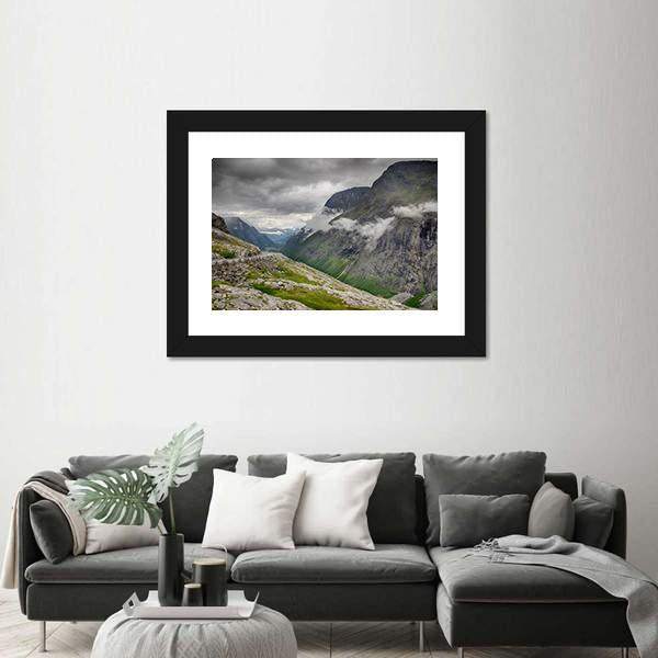 Scandinavia Mountain Landscapes Canvas Wall Art-3 Horizontal-Gallery Wrap-25" x 16"-Tiaracle