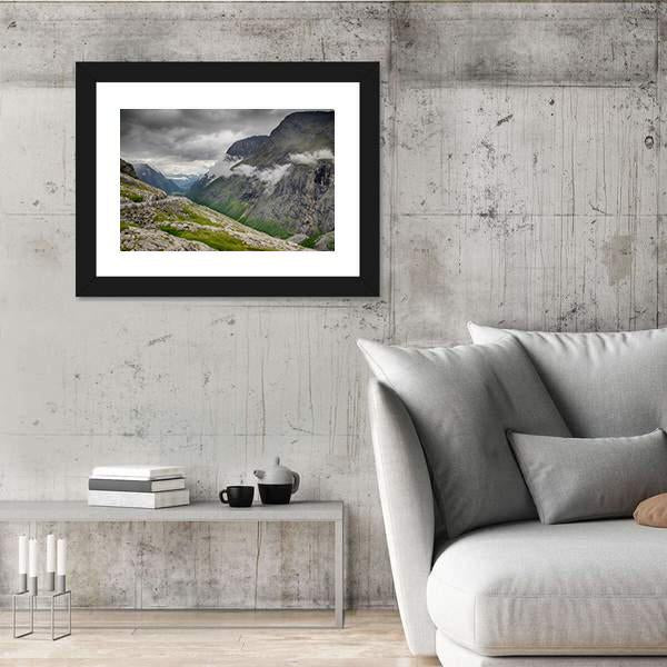 Scandinavia Mountain Landscapes Canvas Wall Art-3 Horizontal-Gallery Wrap-25" x 16"-Tiaracle