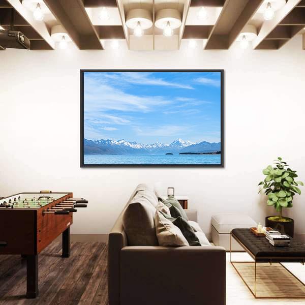 Scene Of Mt Cook Beside The Lake Canvas Wall Art-3 Horizontal-Gallery Wrap-25" x 16"-Tiaracle