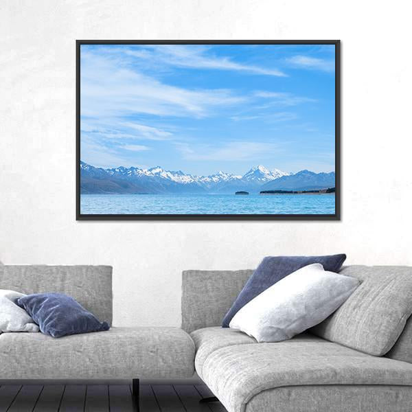 Scene Of Mt Cook Beside The Lake Canvas Wall Art-3 Horizontal-Gallery Wrap-25" x 16"-Tiaracle