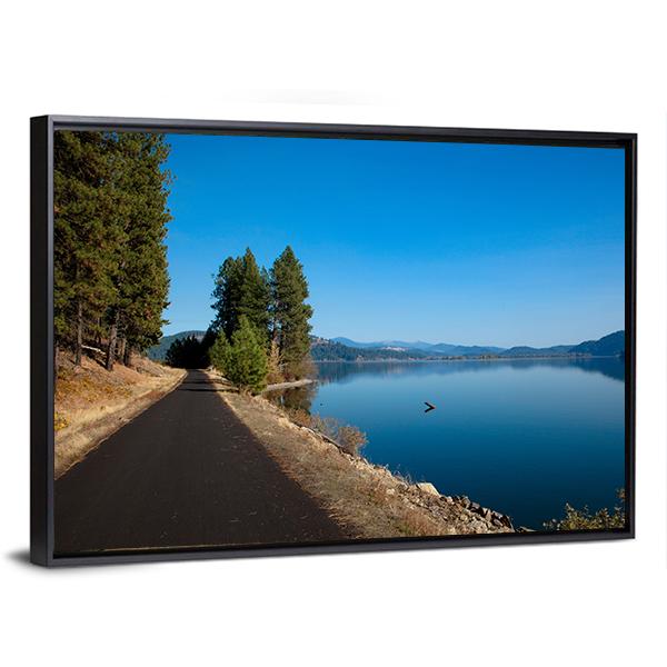 Scenery Of A Clam Blue Lake Canvas Wall Art-3 Horizontal-Gallery Wrap-25" x 16"-Tiaracle