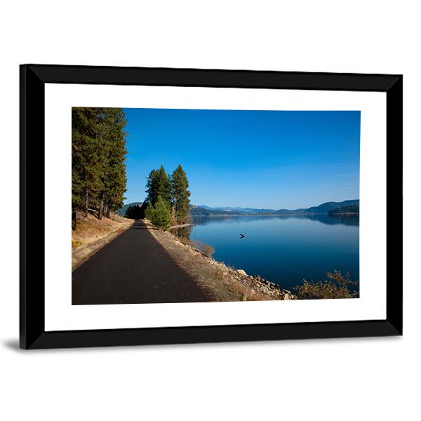 Scenery Of A Clam Blue Lake Canvas Wall Art-3 Horizontal-Gallery Wrap-25" x 16"-Tiaracle