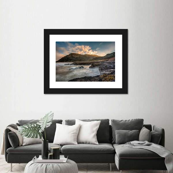 Scenic Cape Perpetua On The Oregon Coast Canvas Wall Art-1 Piece-Framed Print-20" x 16"-Tiaracle