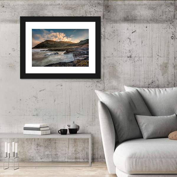 Scenic Cape Perpetua On The Oregon Coast Canvas Wall Art-5 Horizontal-Gallery Wrap-22" x 12"-Tiaracle