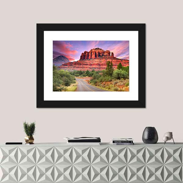 Scenic Drive Through Sedona Arizona Canvas Wall Art-5 Horizontal-Gallery Wrap-22" x 12"-Tiaracle