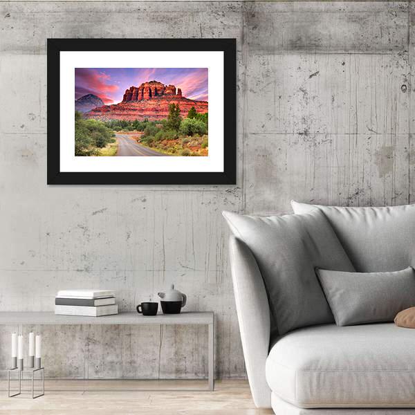 Scenic Drive Through Sedona Arizona Canvas Wall Art-5 Horizontal-Gallery Wrap-22" x 12"-Tiaracle