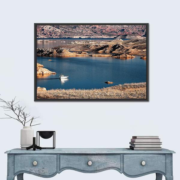 Scenic Lake Mead Colorado Canvas Wall Art-5 Horizontal-Gallery Wrap-22" x 12"-Tiaracle