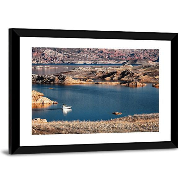 Scenic Lake Mead Colorado Canvas Wall Art-5 Horizontal-Gallery Wrap-22" x 12"-Tiaracle