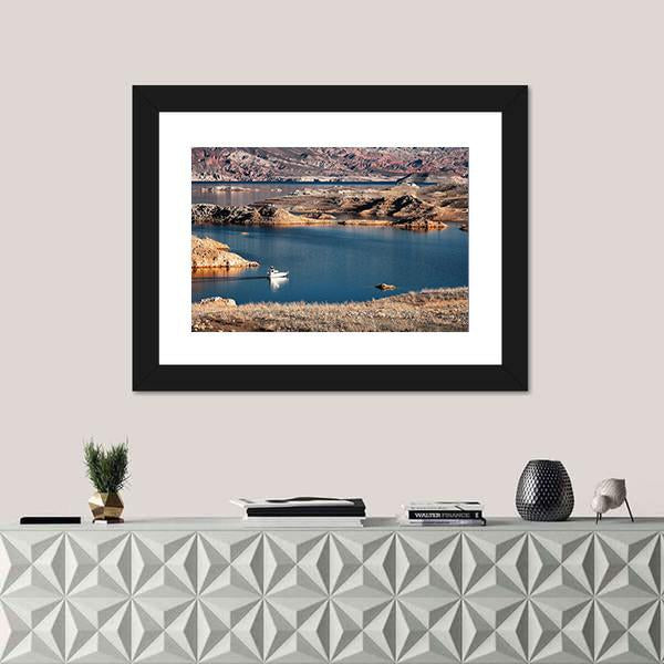Scenic Lake Mead Colorado Canvas Wall Art-5 Horizontal-Gallery Wrap-22" x 12"-Tiaracle