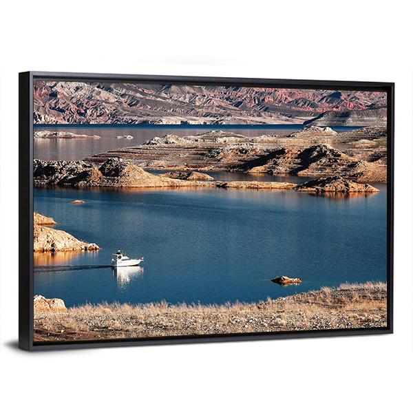 Scenic Lake Mead Colorado Canvas Wall Art-5 Horizontal-Gallery Wrap-22" x 12"-Tiaracle