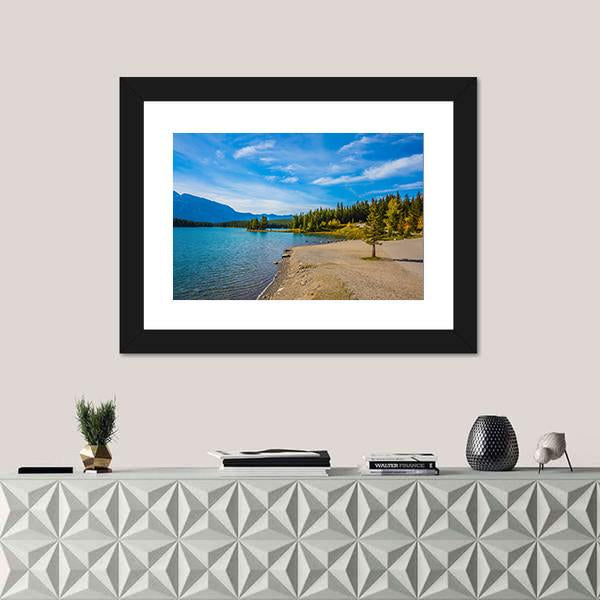 Scenic Lake Two Jack Canvas Wall Art-1 Piece-Framed Print-20" x 16"-Tiaracle