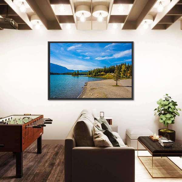 Scenic Lake Two Jack Canvas Wall Art-3 Horizontal-Gallery Wrap-25" x 16"-Tiaracle