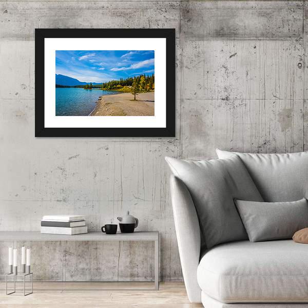 Scenic Lake Two Jack Canvas Wall Art-3 Horizontal-Gallery Wrap-25" x 16"-Tiaracle