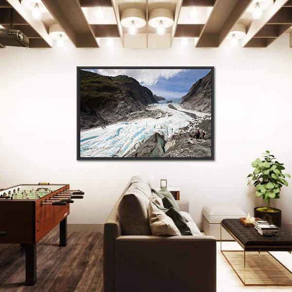 Scenic Landscape At Franz Josef Glacier Canvas Wall Art-1 Piece-Floating Frame-24" x 16"-Tiaracle