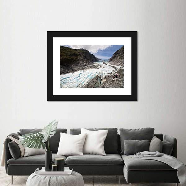 Scenic Landscape At Franz Josef Glacier Canvas Wall Art-1 Piece-Framed Print-20" x 16"-Tiaracle