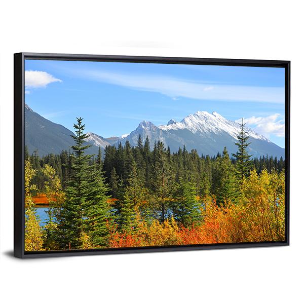 Scenic Landscape In Alberta Canada Canvas Wall Art-3 Horizontal-Gallery Wrap-25" x 16"-Tiaracle