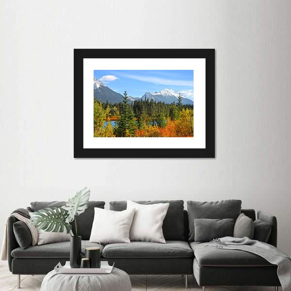 Scenic Landscape In Alberta Canada Canvas Wall Art-3 Horizontal-Gallery Wrap-25" x 16"-Tiaracle