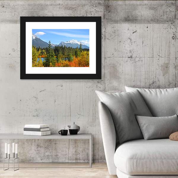Scenic Landscape In Alberta Canada Canvas Wall Art-3 Horizontal-Gallery Wrap-25" x 16"-Tiaracle