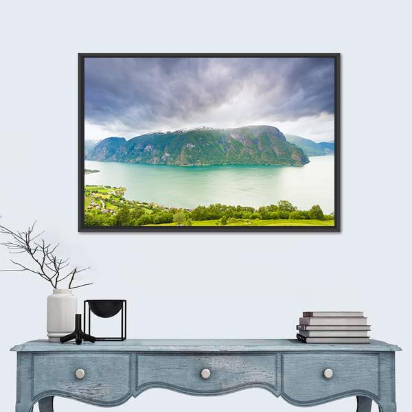Scenic Nature Landscape Norway Canvas Wall Art-5 Horizontal-Gallery Wrap-22" x 12"-Tiaracle