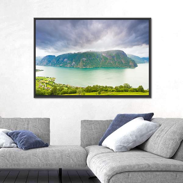 Scenic Nature Landscape Norway Canvas Wall Art-5 Horizontal-Gallery Wrap-22" x 12"-Tiaracle