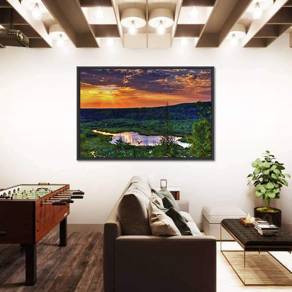 Scenic Overlook In The Ottawa National Forest Canvas Wall Art-3 Horizontal-Gallery Wrap-25" x 16"-Tiaracle