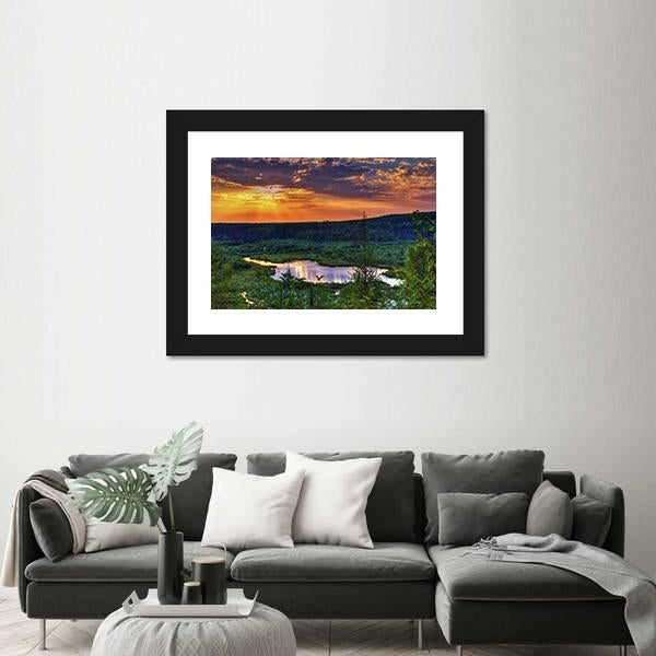 Scenic Overlook In The Ottawa National Forest Canvas Wall Art-3 Horizontal-Gallery Wrap-25" x 16"-Tiaracle