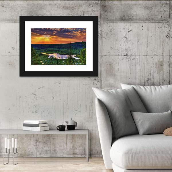 Scenic Overlook In The Ottawa National Forest Canvas Wall Art-3 Horizontal-Gallery Wrap-25" x 16"-Tiaracle