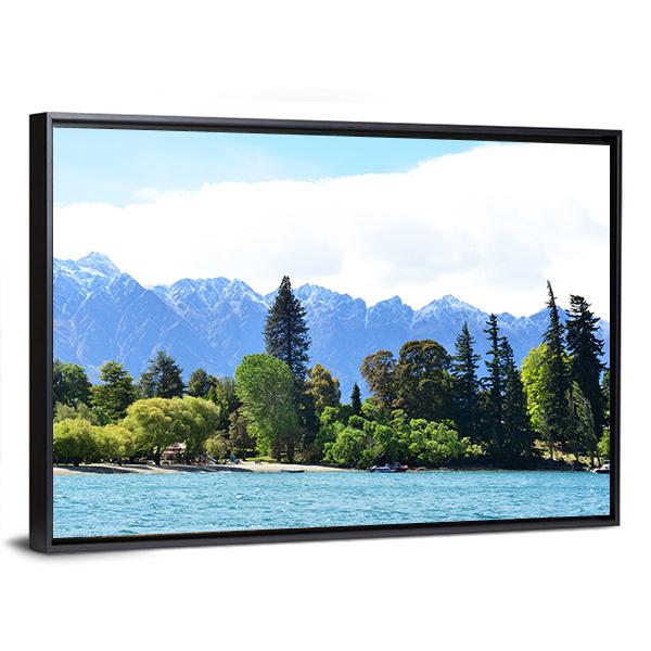 Scenic View Of Lake Wakatipu Canvas Wall Art-3 Horizontal-Gallery Wrap-25" x 16"-Tiaracle