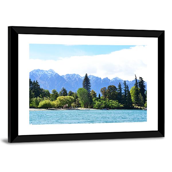 Scenic View Of Lake Wakatipu Canvas Wall Art-3 Horizontal-Gallery Wrap-25" x 16"-Tiaracle
