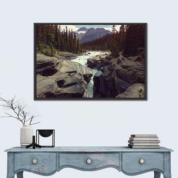 Scenic Views Of Athabasca River Canvas Wall Art-5 Horizontal-Gallery Wrap-22" x 12"-Tiaracle
