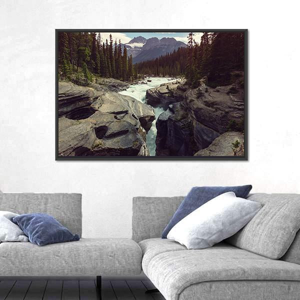 Scenic Views Of Athabasca River Canvas Wall Art-5 Horizontal-Gallery Wrap-22" x 12"-Tiaracle
